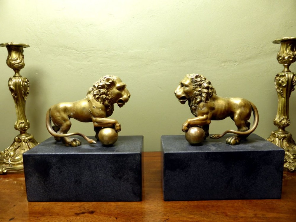19TH C MEDICI LIONS