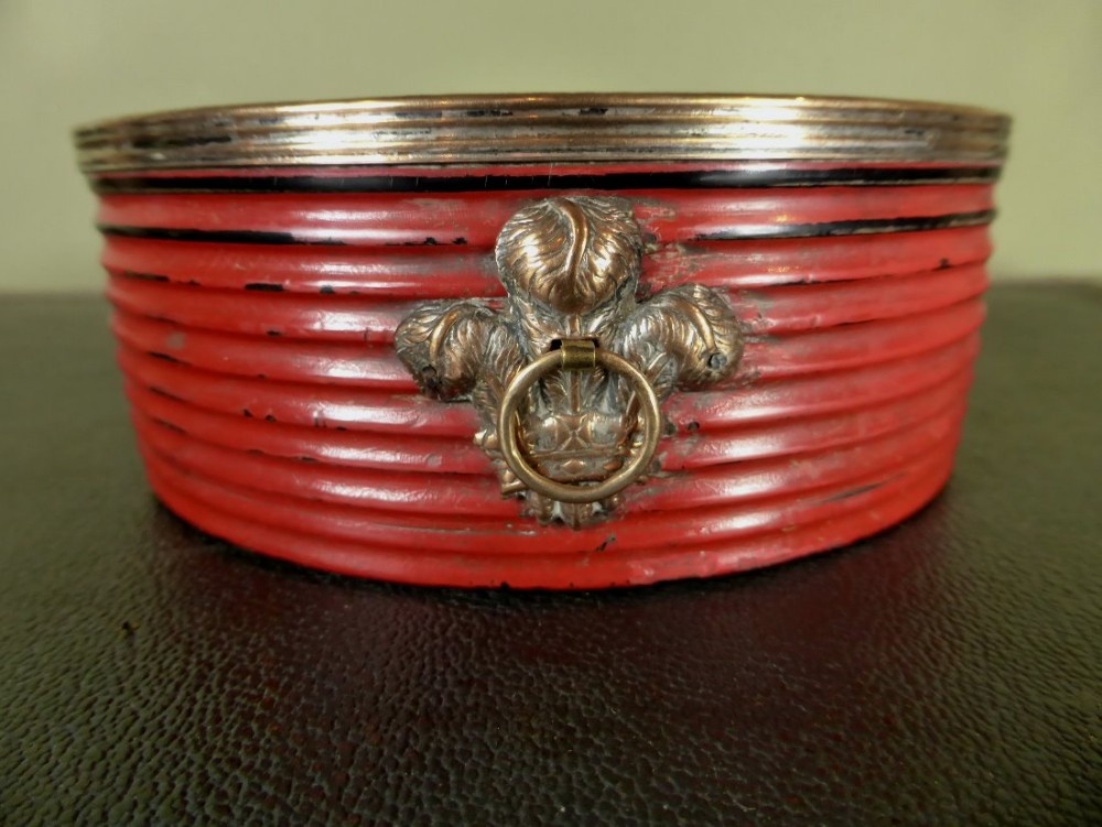 EARLY 19TH C PAPIER MACHE COASTER