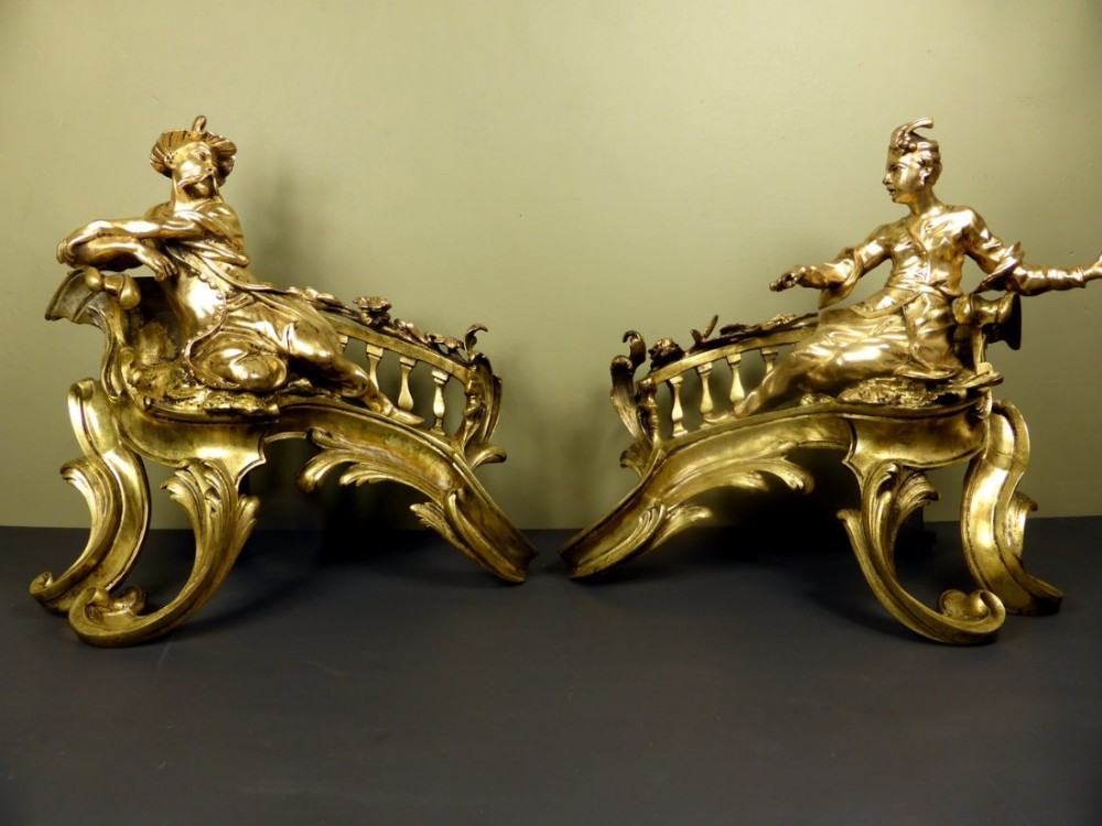 PAIR OF 19TH C CHENET
