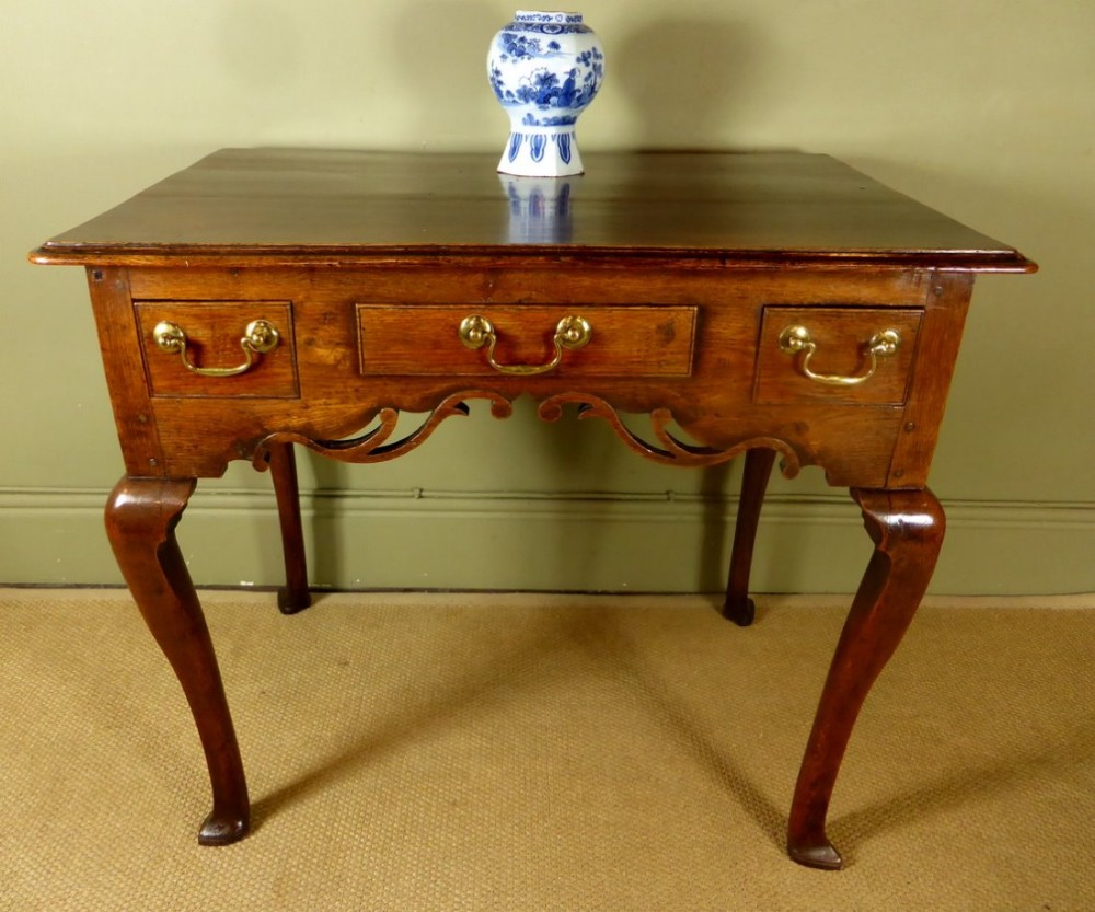 18TH C OAK LOW BOY TABLE