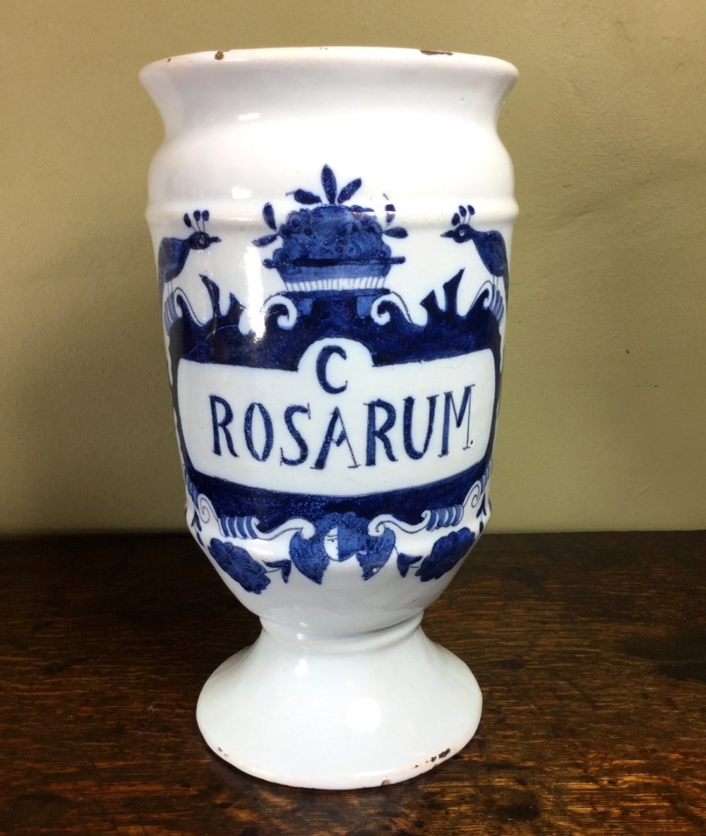LARGE 18TH C DELFT APOTHECARY JAR