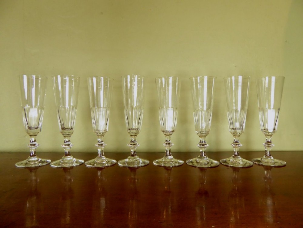 SET OF 19TH C CHAMPAGNE GLASSES
