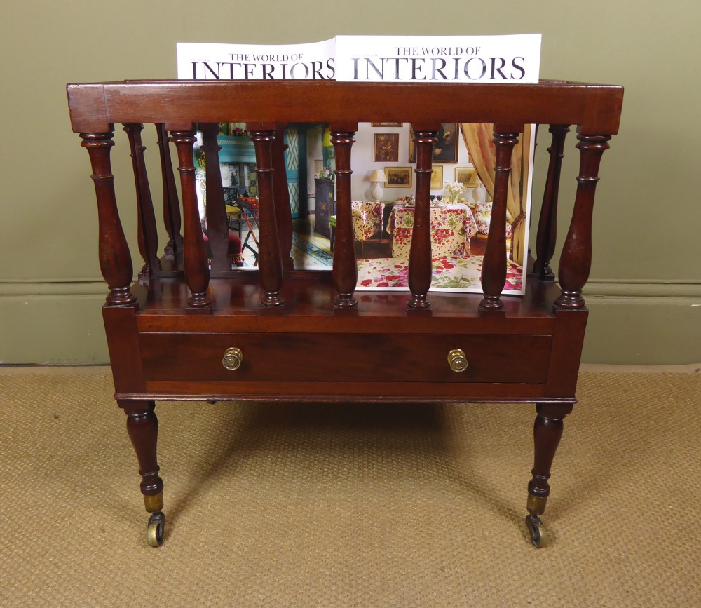 Early 19th C Mahogany Canterbury