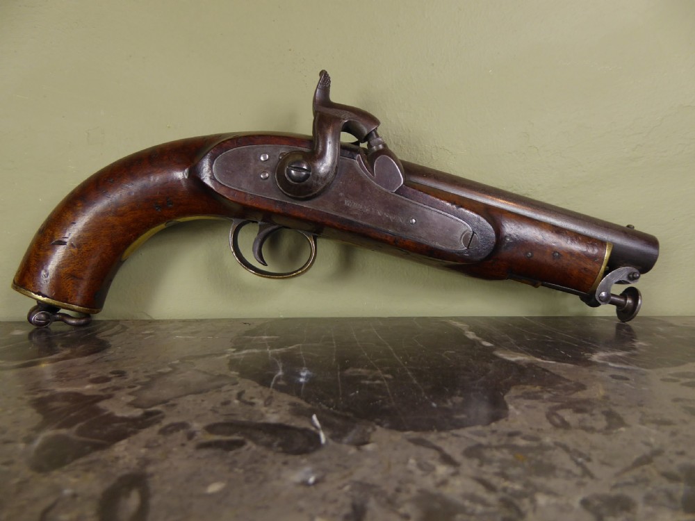 19TH C WALNUT STOCKED PERCUSSION PISTOL 