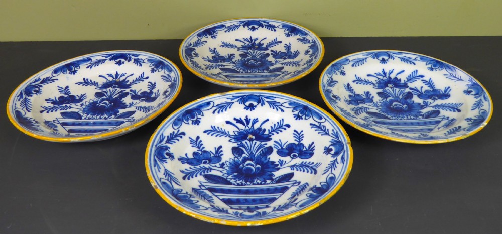 A SET OF FOUR LATE 18TH C DELFT DISHES  View II