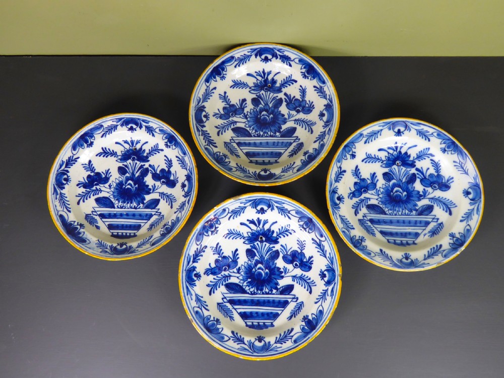 A SET OF FOUR LATE 18TH C DELFT DISHES  View III