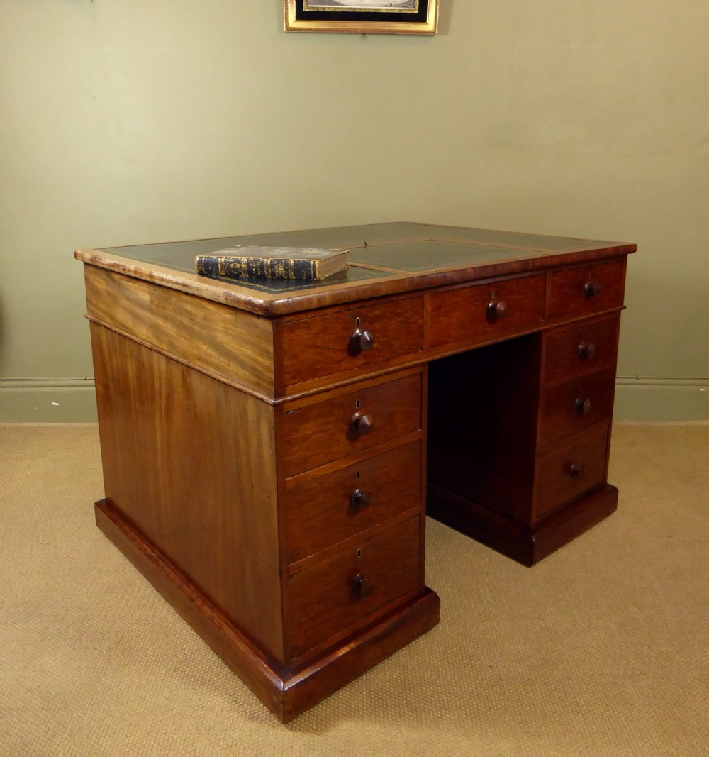 19th Century Mahogany Partners Desk