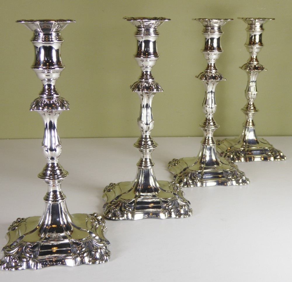 SET OF SILVER CANDLESTICKS 1831