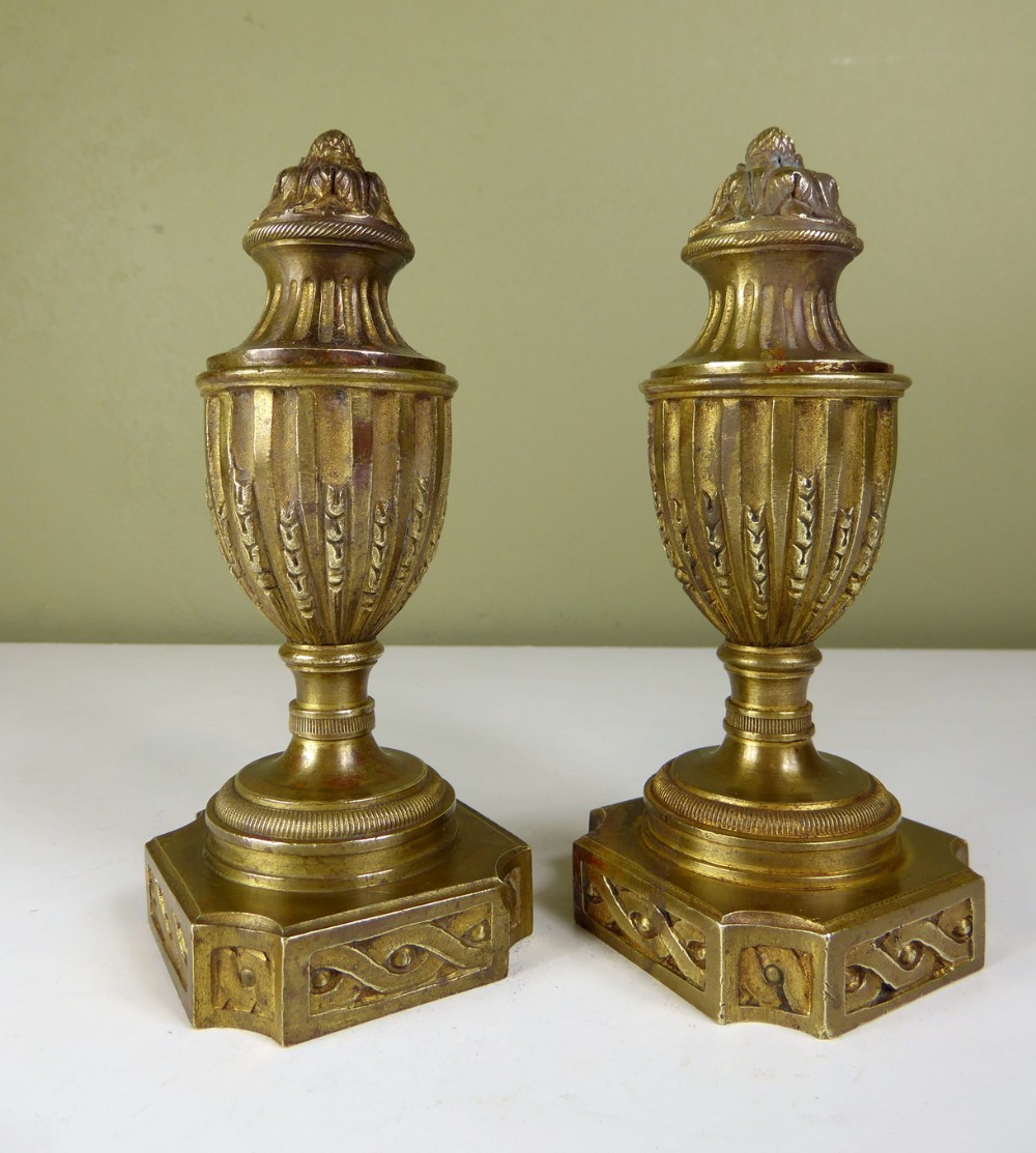 PAIR OF 19TH C GILT BRONZE CASSOULETTES