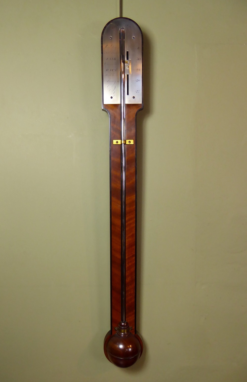 George III Mahogany Stick Barometer