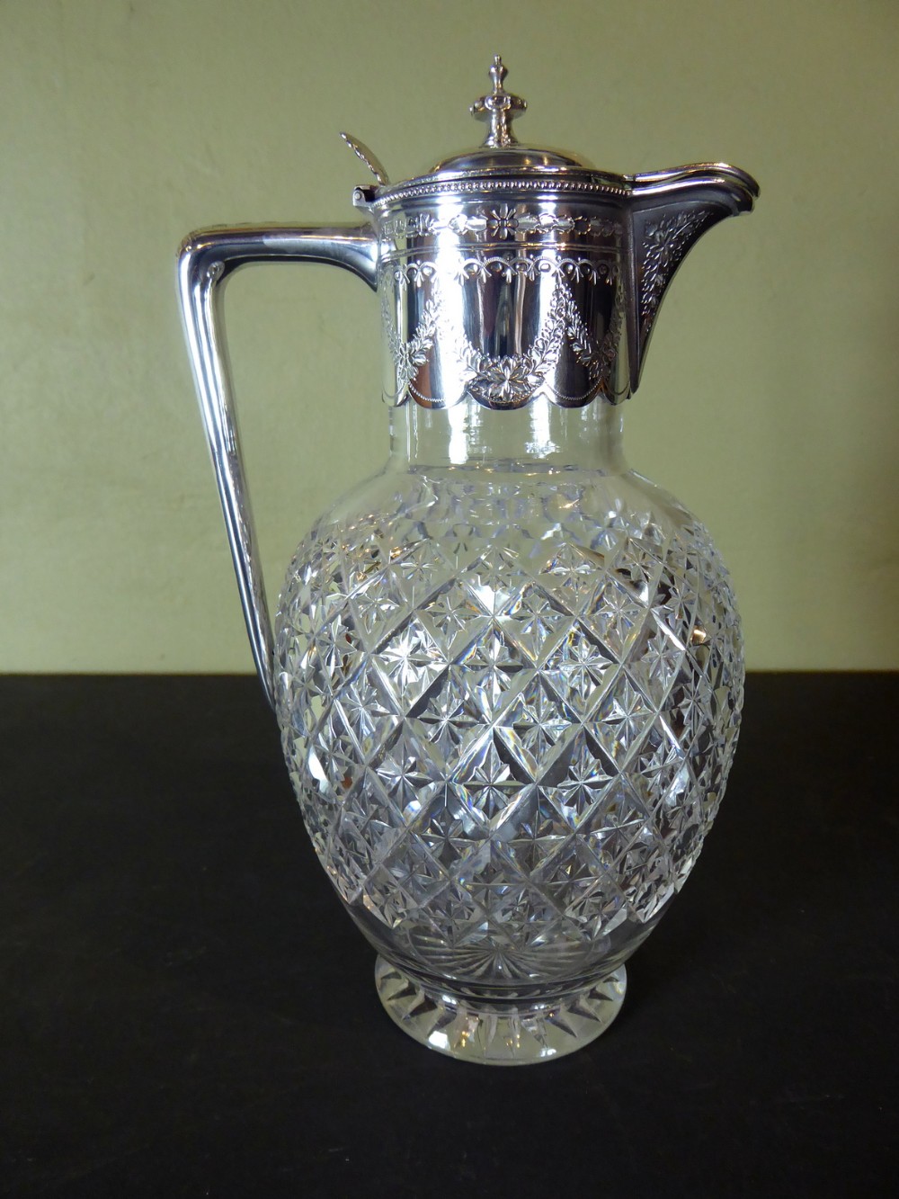 19th C Silver Claret Jug
