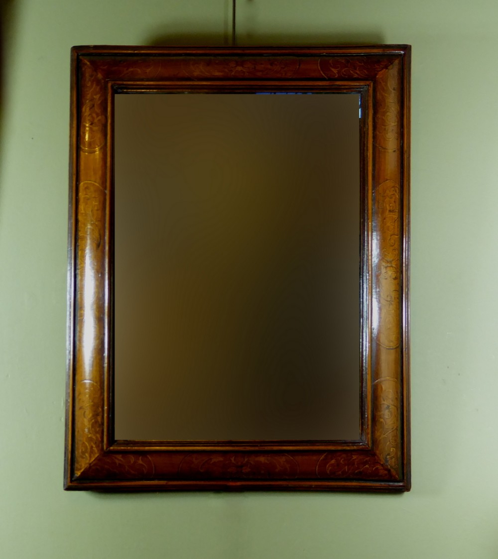 19TH C WALNUT MIRROR