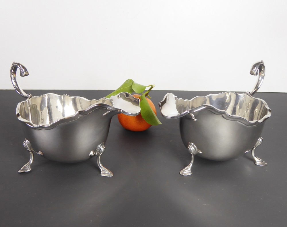 SILVER SAUCE BOATS BIRMINGHAM 1927