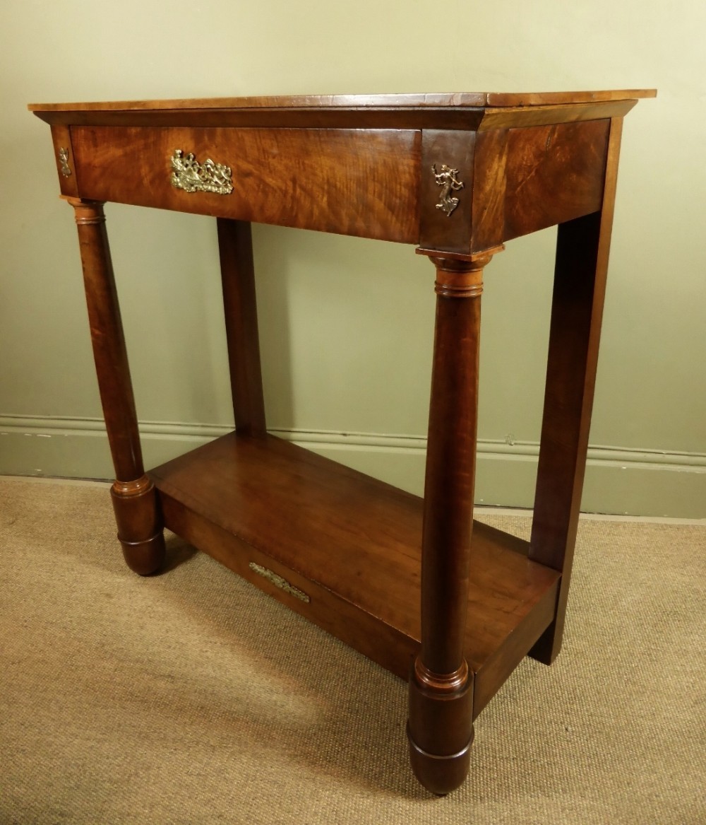 19TH C WALNUT CONSOLE TABLE