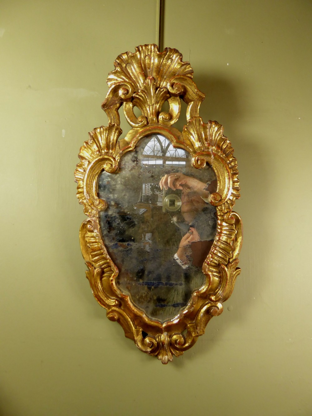 18TH C GILT WALL MIRROR