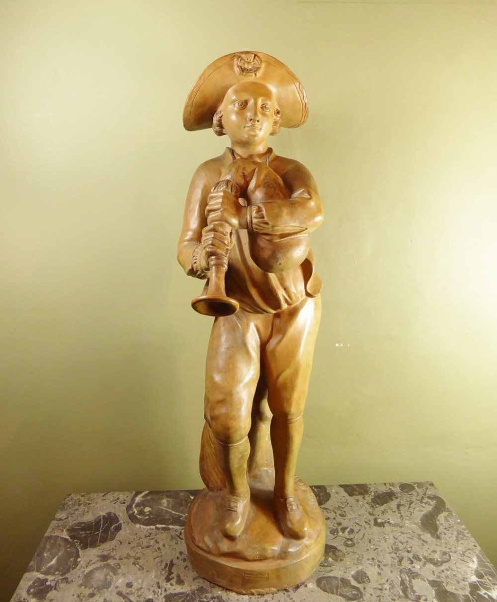 LARGE 19TH C TERRACOTTA FIGURE