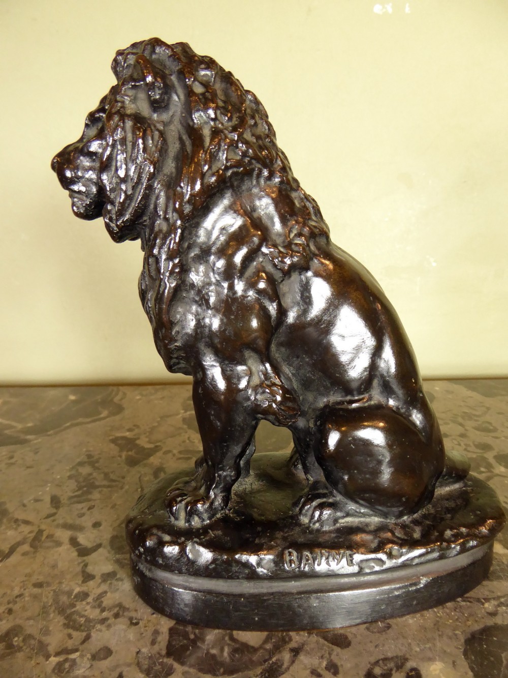 19TH C BRONZE LION