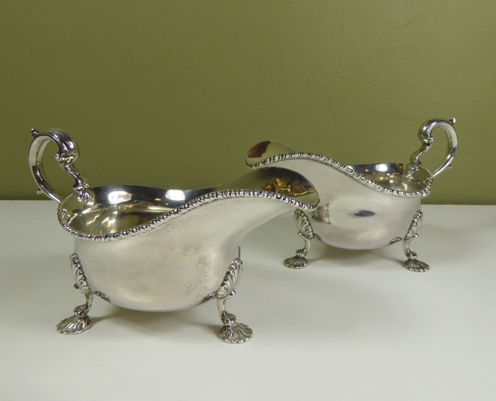 PAIR OF SILVER SAUCE  BOATS