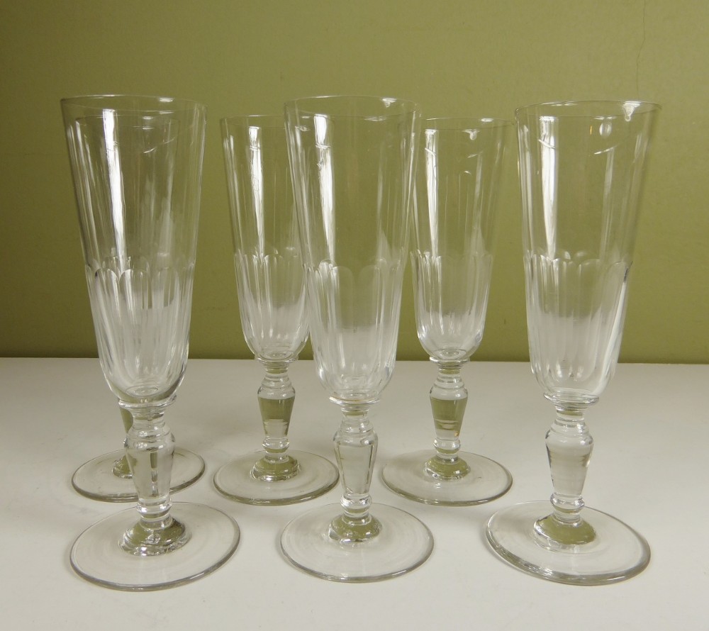 SET OF SIX CHAMPAGNE GLASSES