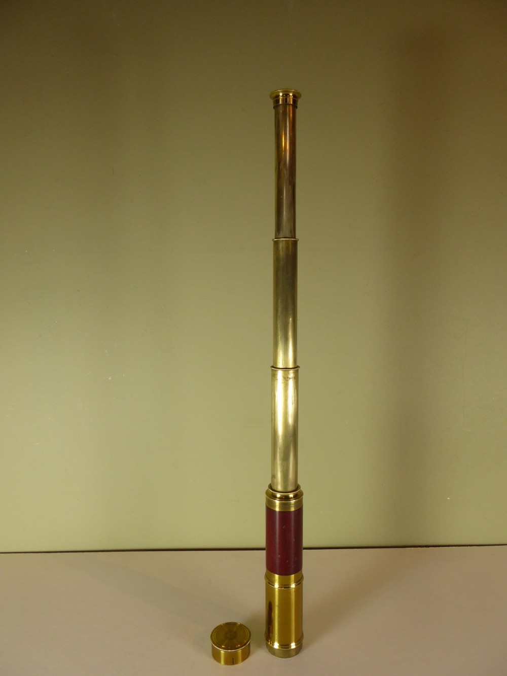 19TH C BRASS TELESCOPE