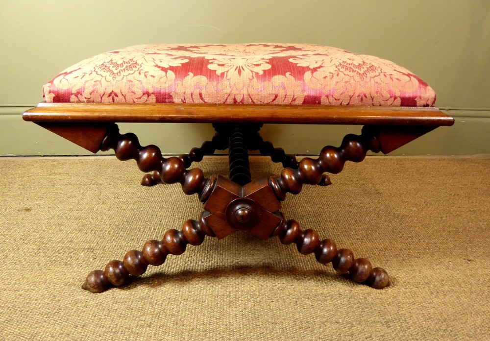 19TH C ROSEWOOD CENTRE STOOL