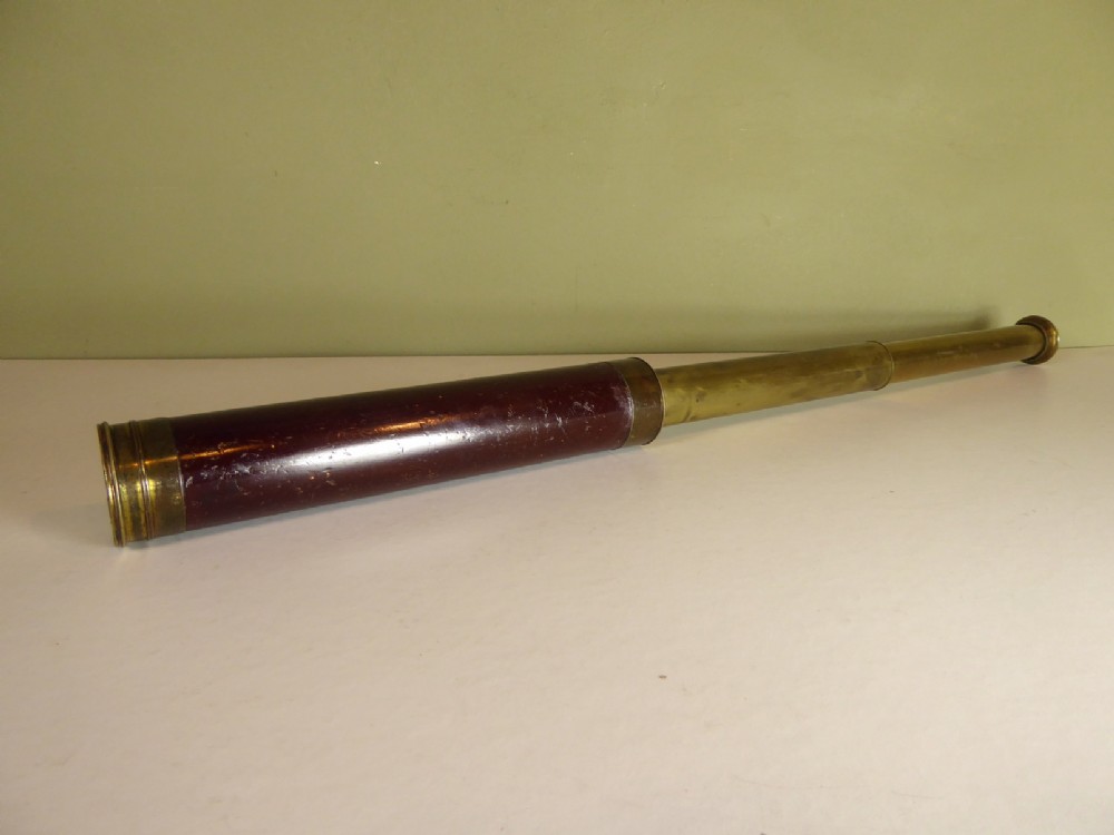 19TH C BRASS TELESCOPE