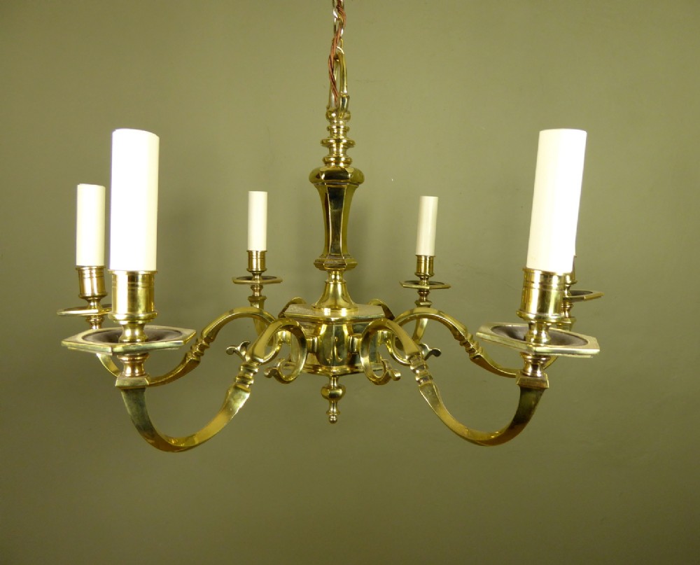 19TH C BRASS CENTRE LIGHT