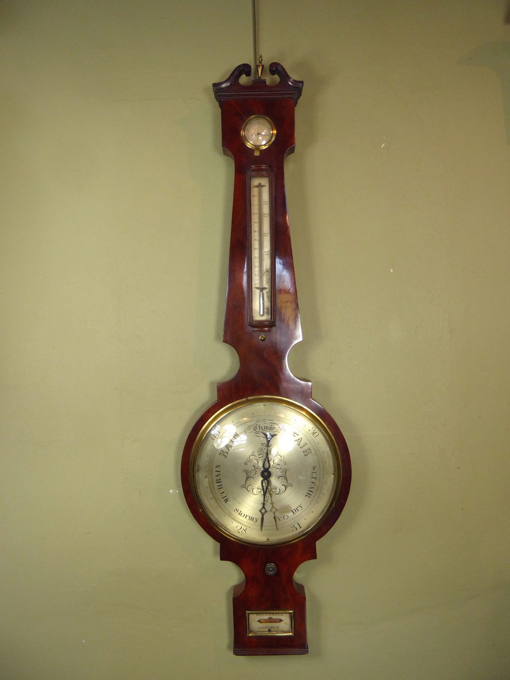 19TH C BANJO BAROMETER