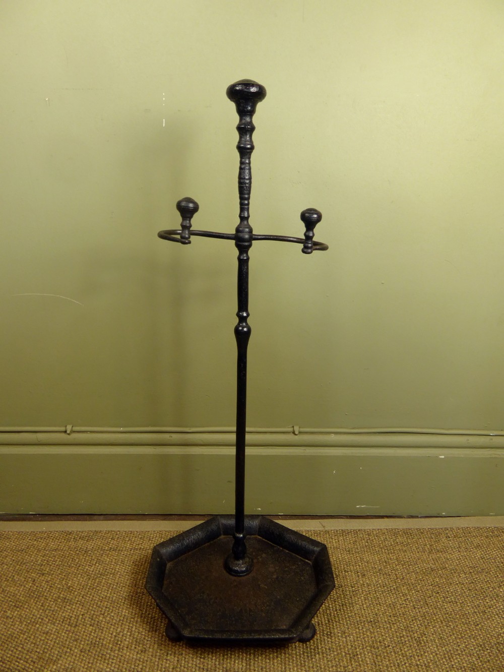 19TH C FIRE TOOL STAND