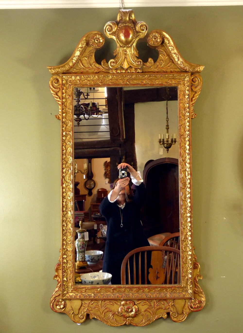 19TH C GILT MIRROR