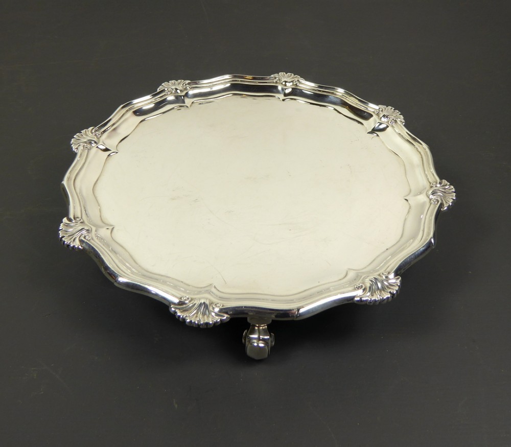 SILVER SALVER CARD TRAY