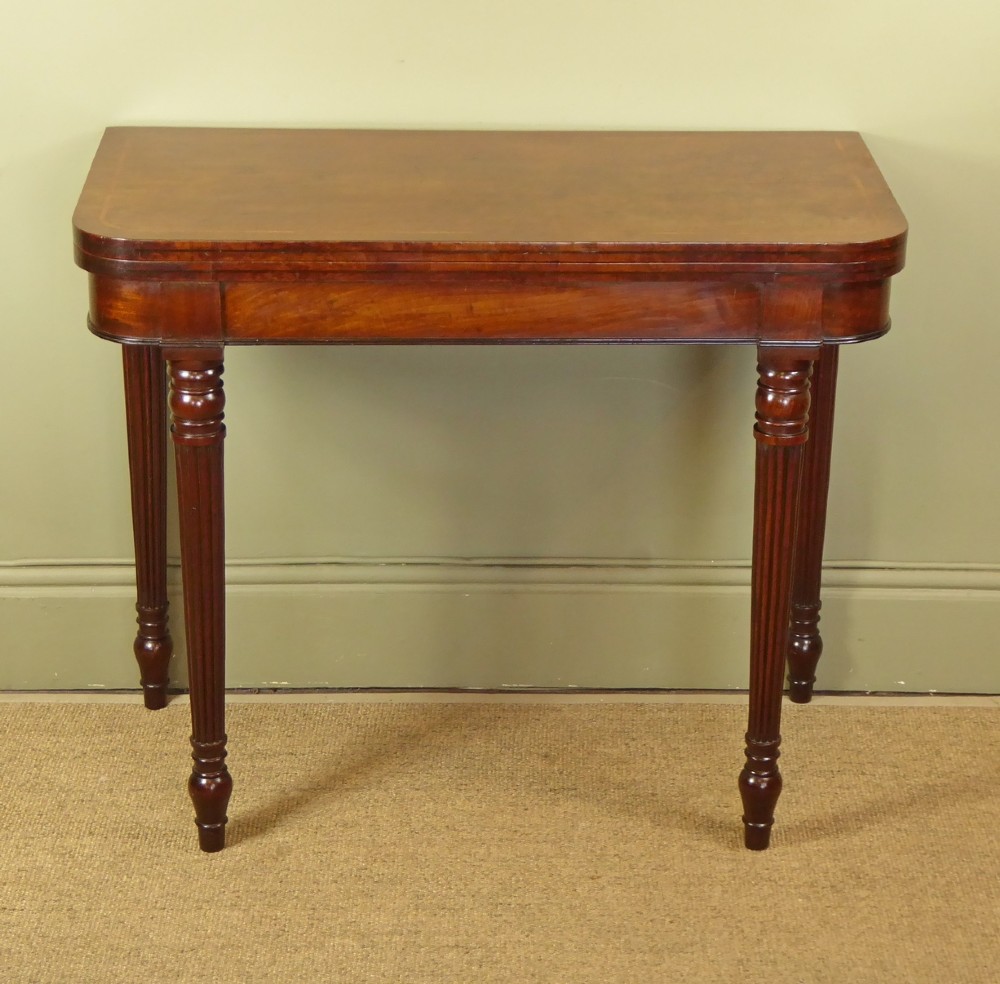 19TH C MAHOGANY CARD TABLE