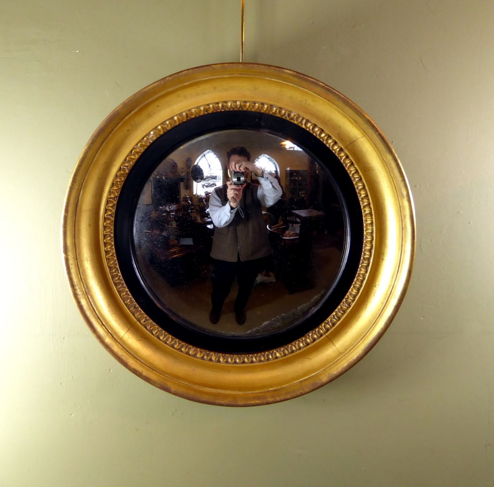 REGENCY GILT CONVEX MIRROR