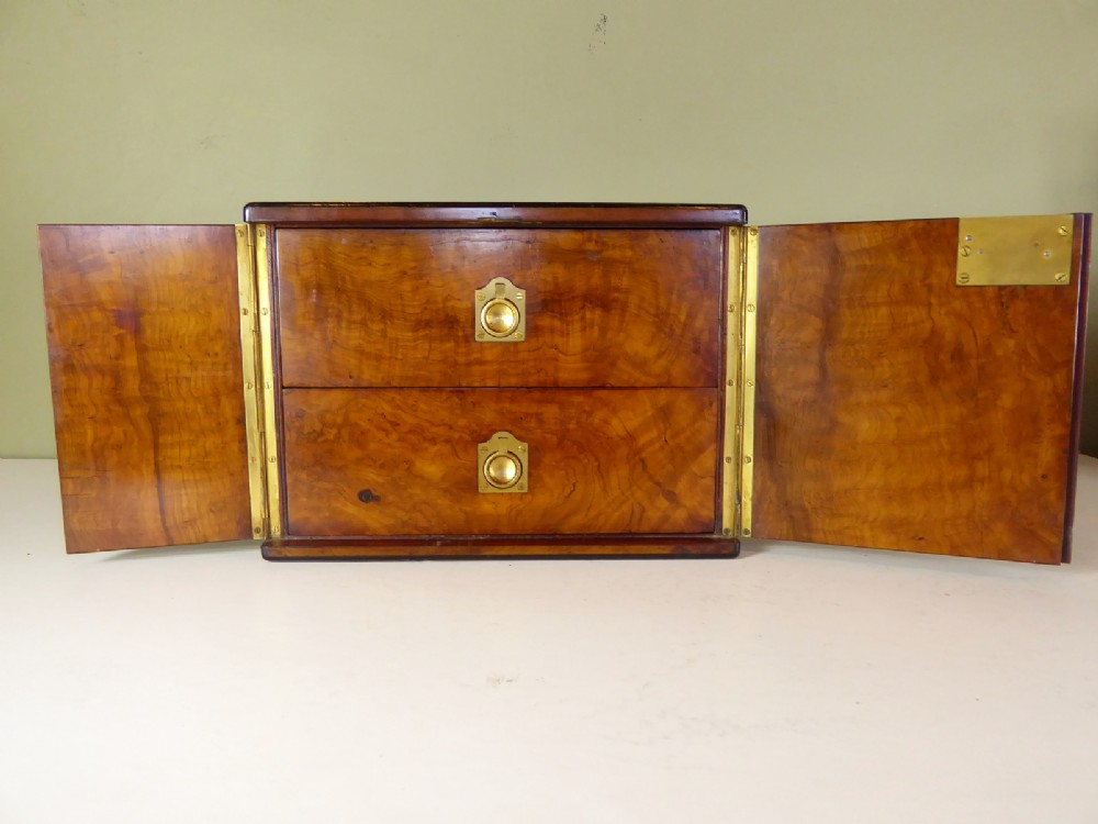 19TH C POLLARD HUMIDOR TABLE CABINET