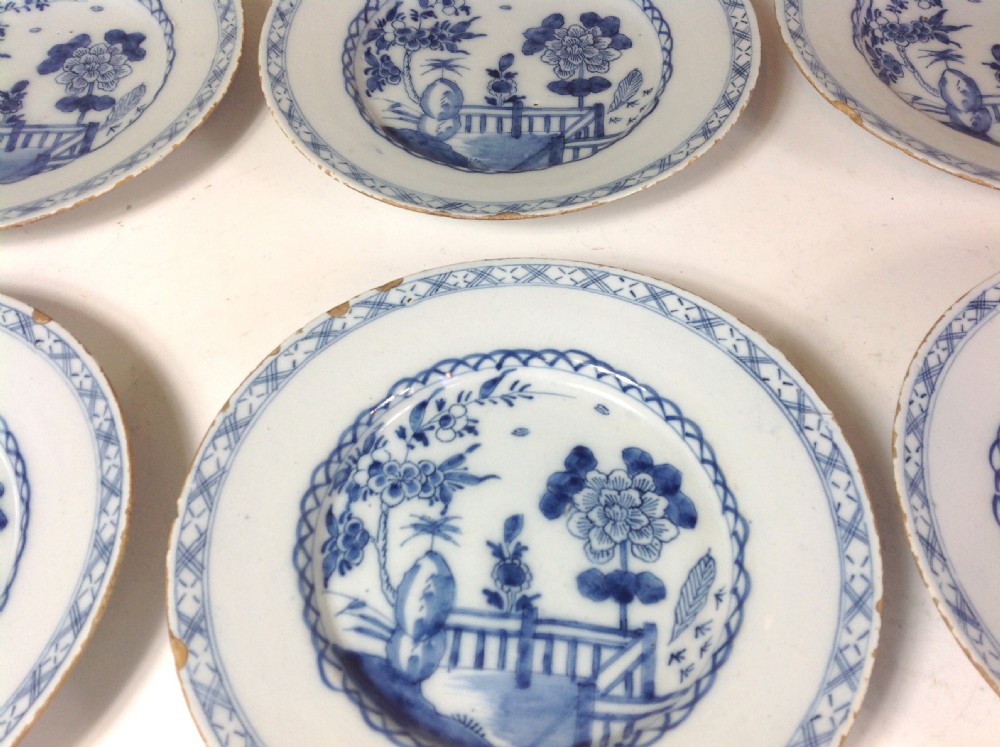 SET OF SIX 18TH C DELFT PLATES View V
