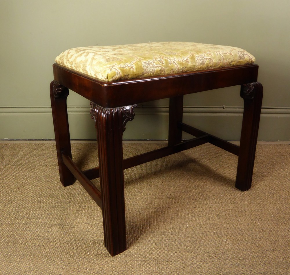 19TH C MAHOGANY STOOL