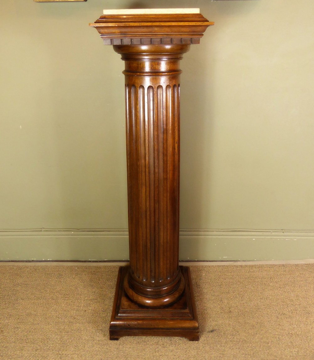 19TH C WALNUT PEDESTAL