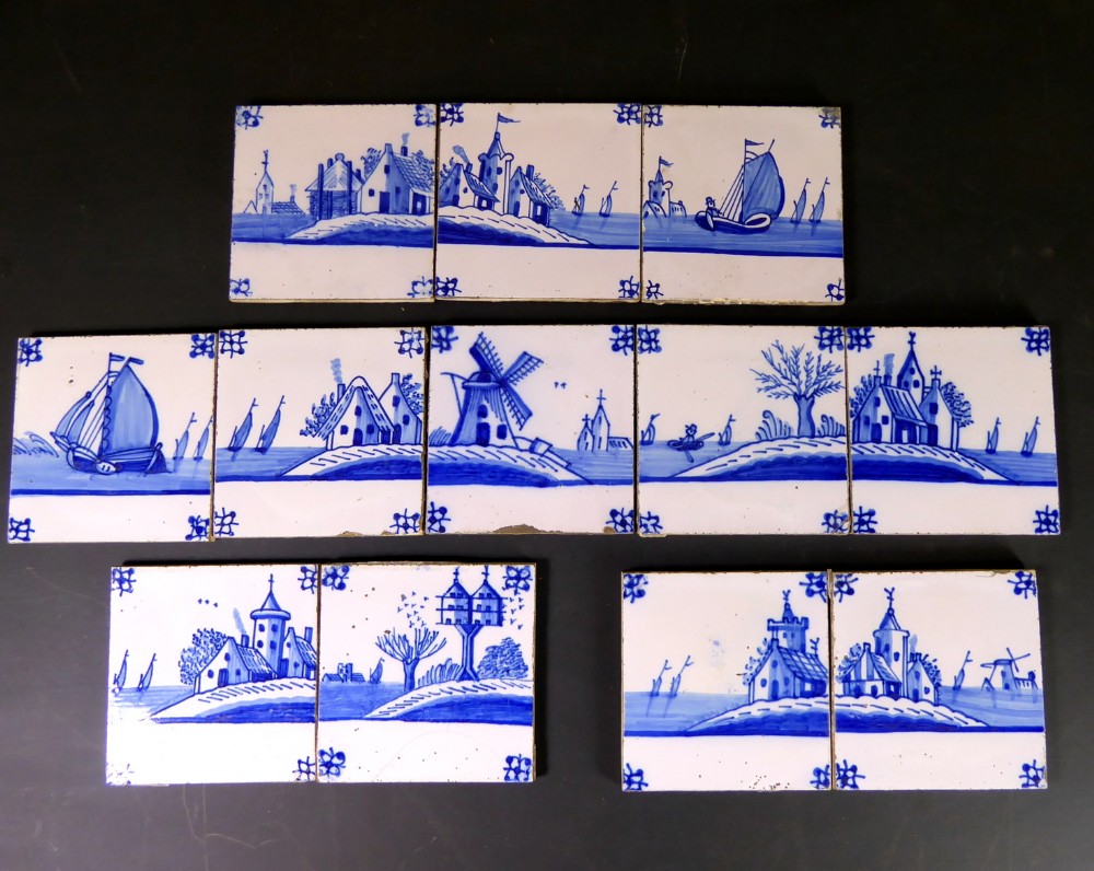 SET OF 18TH C DELFT TILES