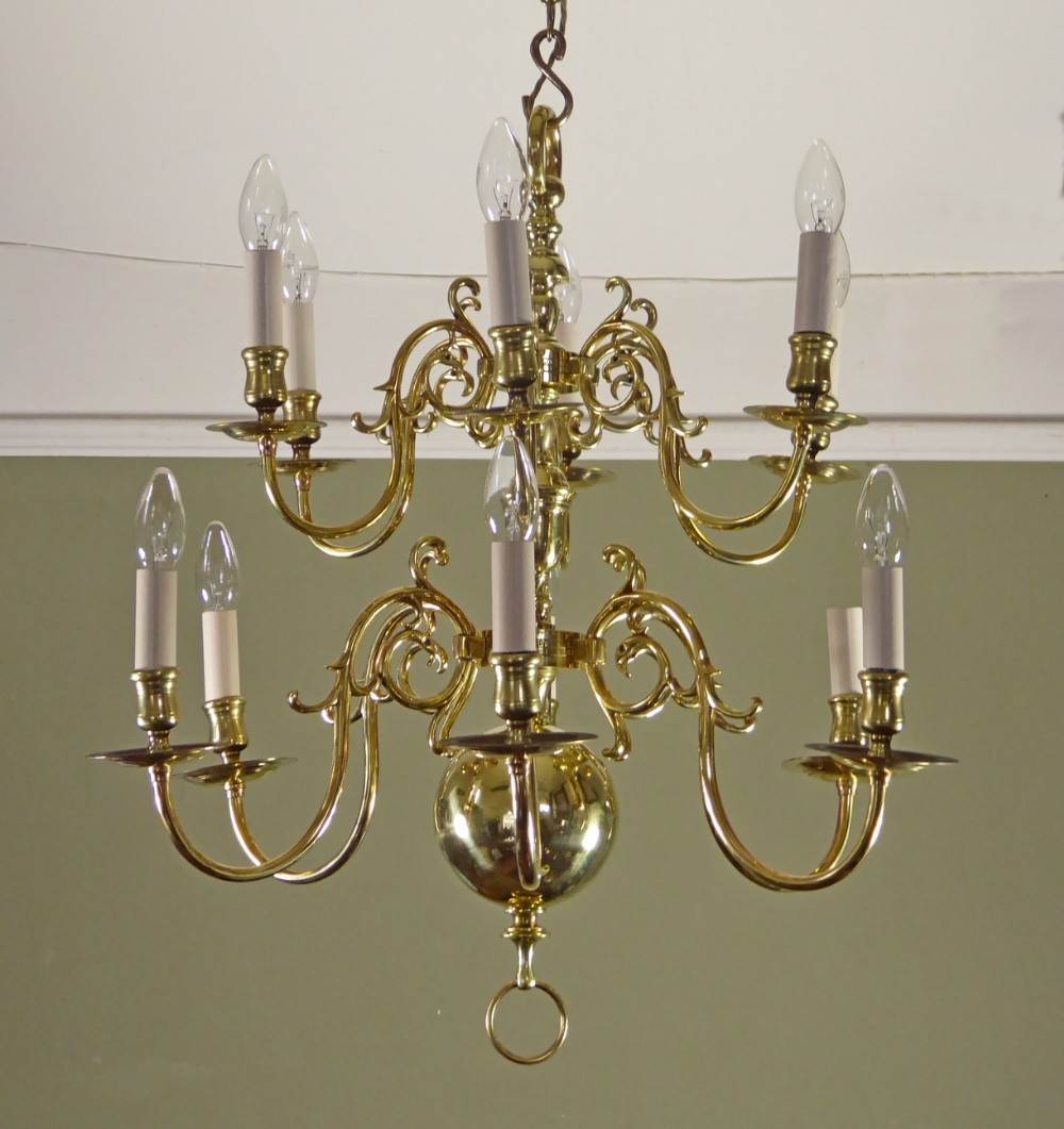 19TH C BRASS CENTRE LIGHT