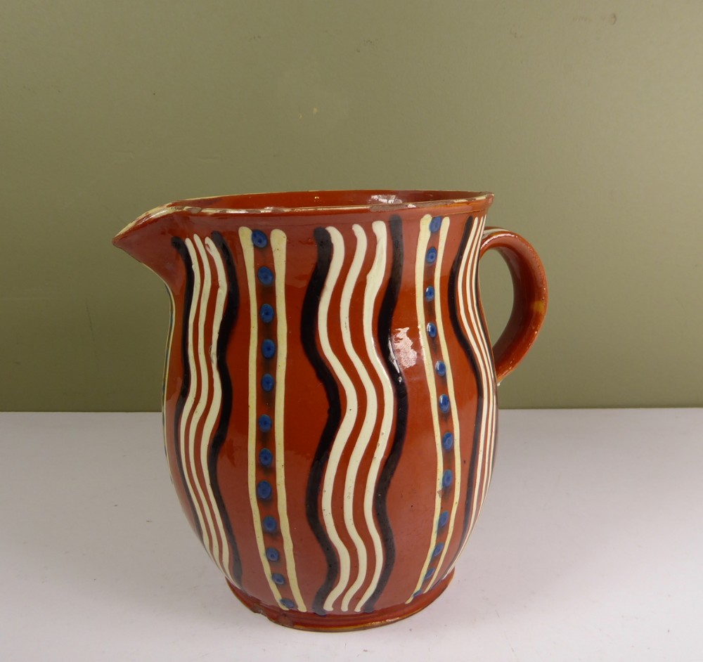 19TH C SLIPWARE JUG