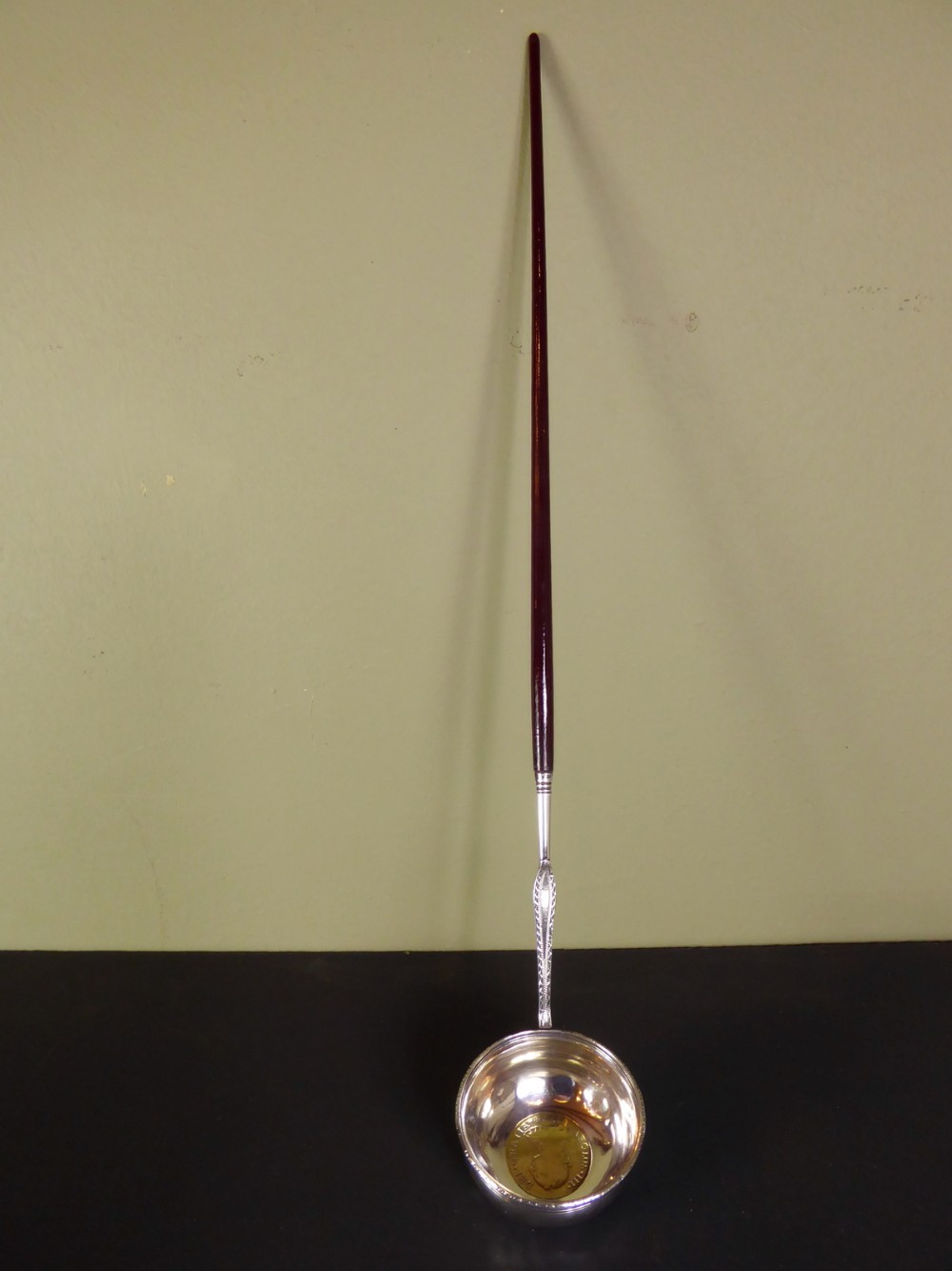18th C Silver Coin Toddy Ladle