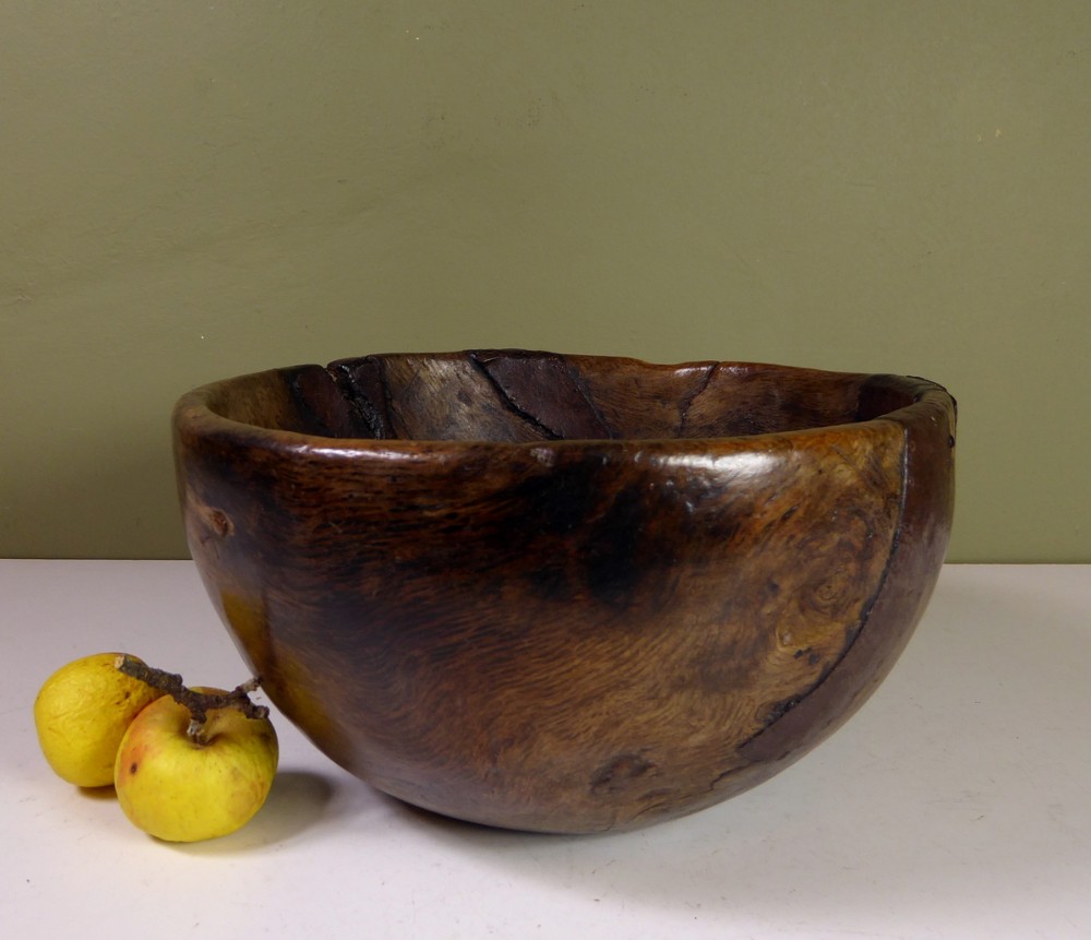 18TH C POLLARD ELM BOWL