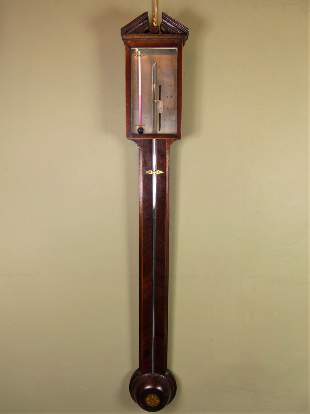 A GEORGE III STICK BAROMETER
