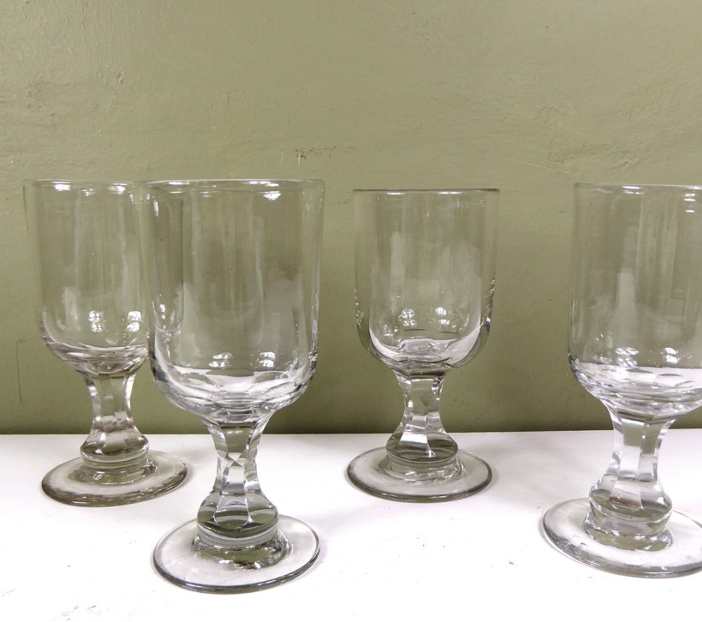 SET OF FOUR GLASS RUMMERS
