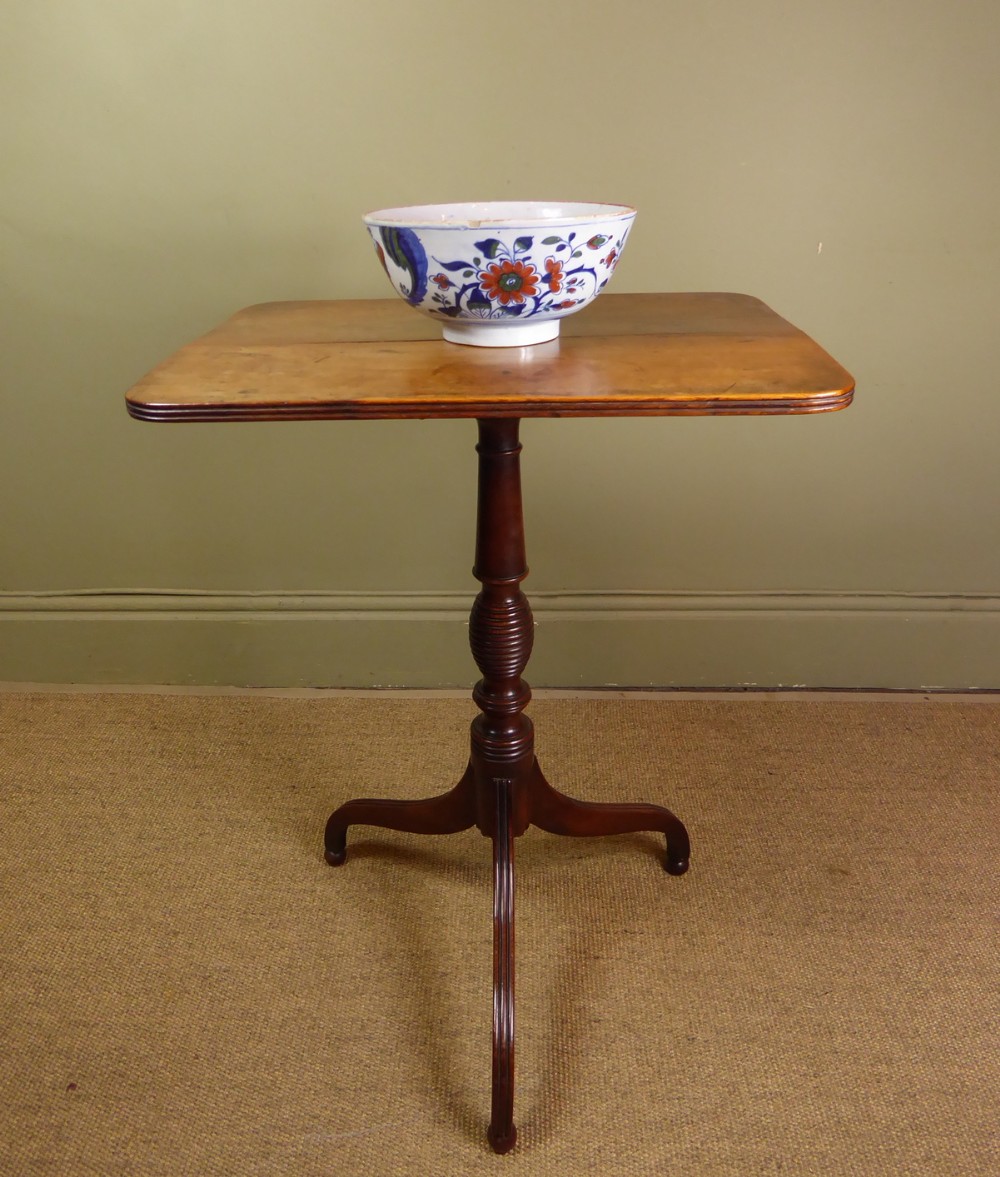 19TH C YEW TRIPOD TABLE