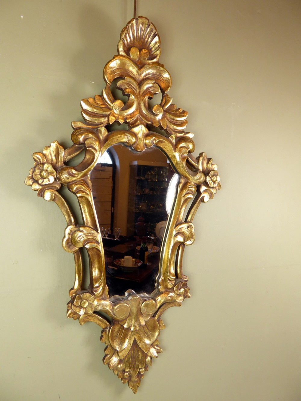 19TH C GILT WOOD MIRROR