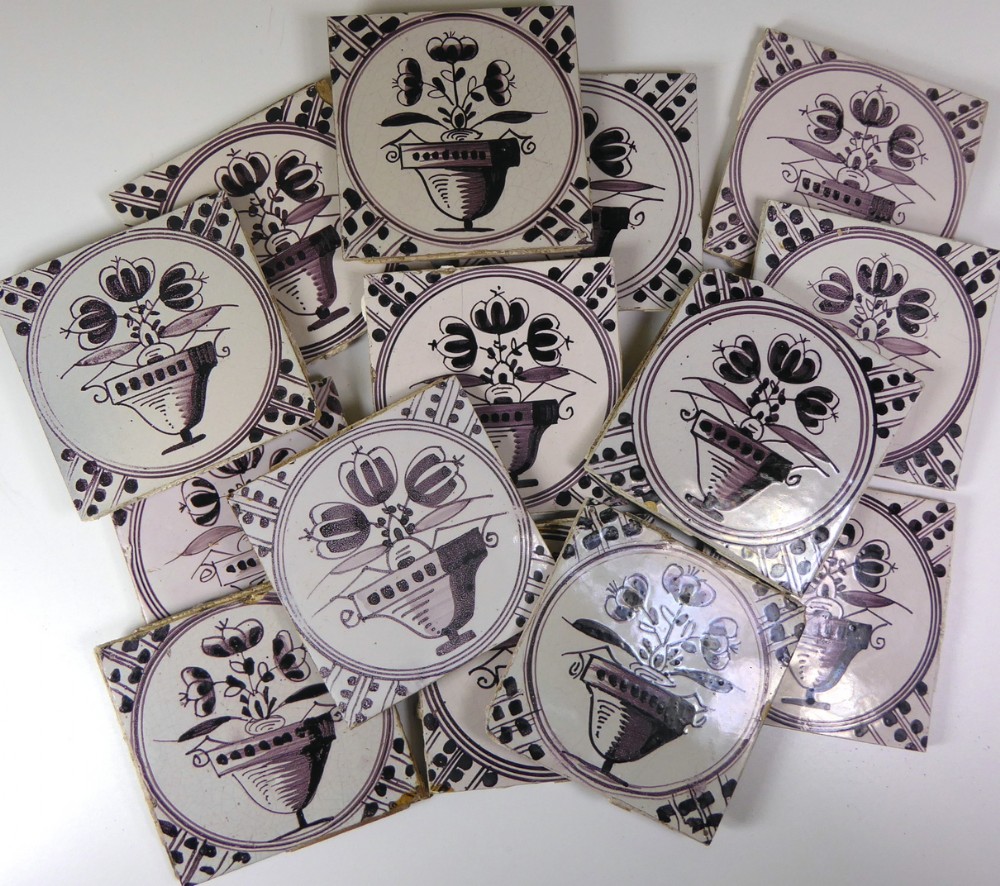 SET OF 18TH C DELFT TILES