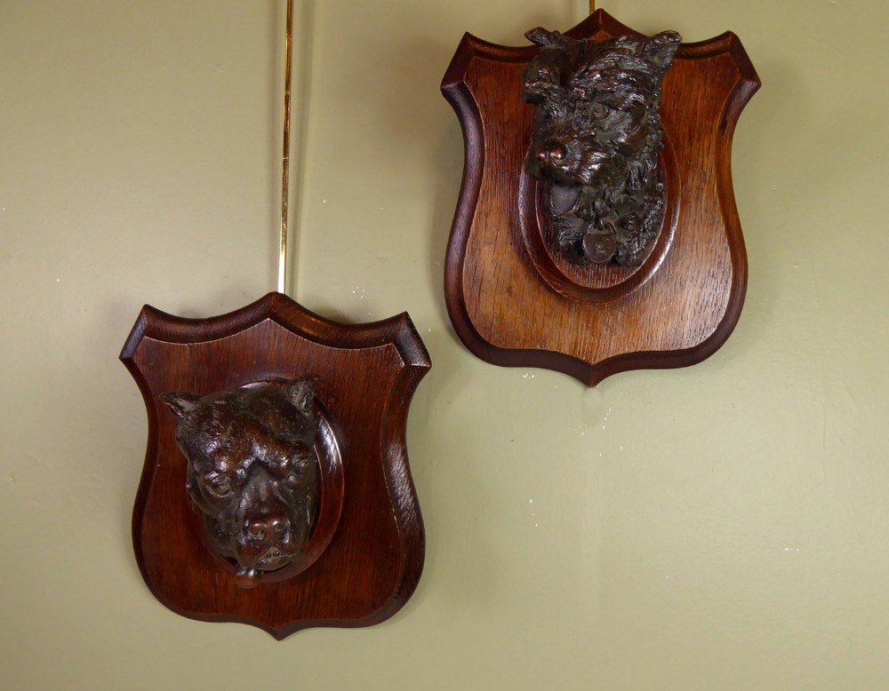 A Pair of Bronze Dogs