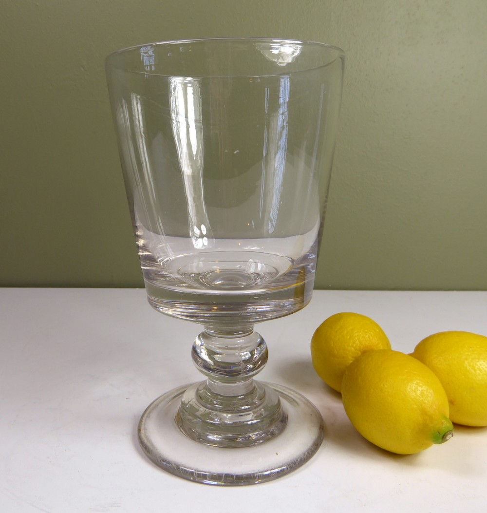 LARGE 19TH C GLASS GOBLET