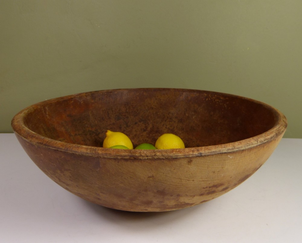 19TH C SYCAMORE DAIRY BOWL